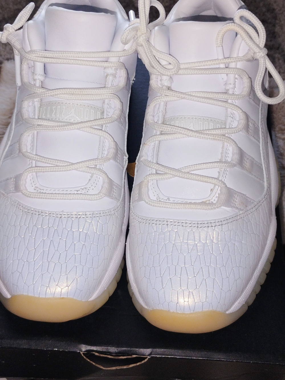 Jordan Kids White Sneakers with Gum Outsole